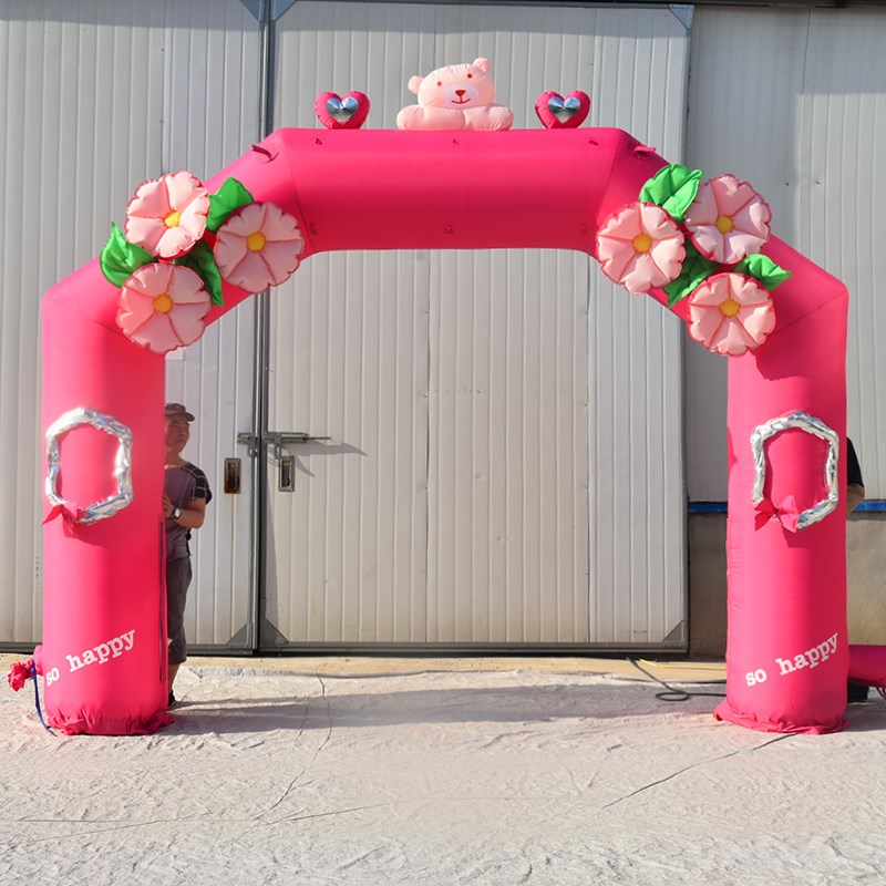 涪陵粉色婚礼拱门